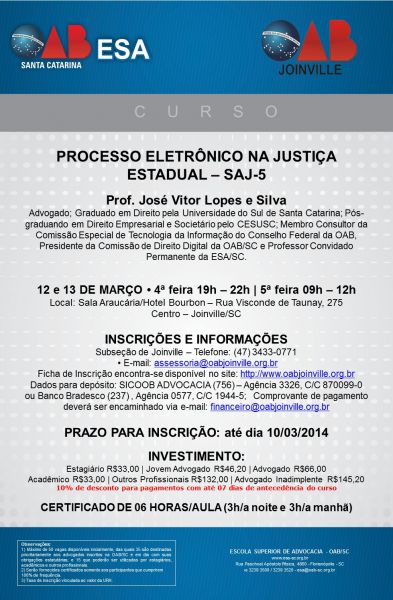 Curso sobre Processo Eletr�nico na Justi�a Estadual