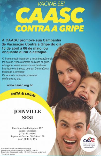 Campanha de Vacina��o contra a gripe 2016 - Participe!