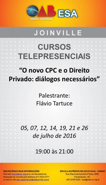 Curso telepresencial: O Novo CPC e o Direito Privado 
