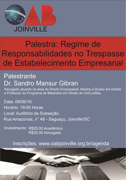 Palestra: Regime de Responsabilidade no Trespasse de Estabelecimento Empresarial