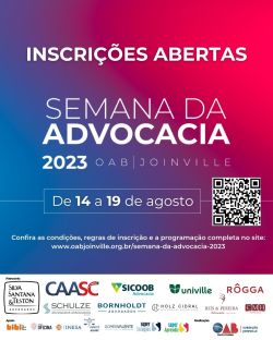 As inscri��es para os eventos da Semana da Advocacia est�o abertas!