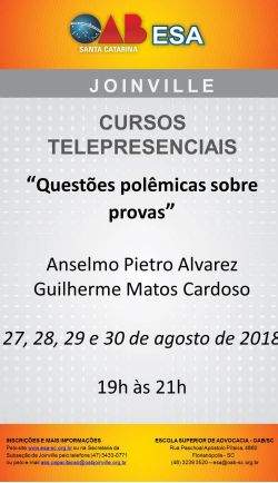 Curso Telepresencial- Quest�es pol�micas sobre provas 