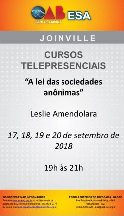  Curso Telepresencial - A lei das sociedades an�nimas