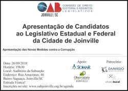 Apresenta��o de Candidatos ao Legislativo Estadual e Federal da Cidade de Joinville