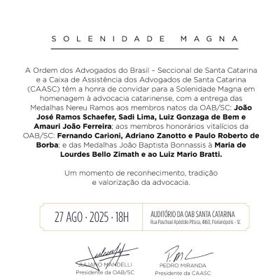 Solenidade Magna de Entrega de Medalhas