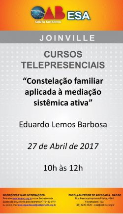Curso telepresencial: Constela��o familiar aplicada � media��o sist�mica ativa 