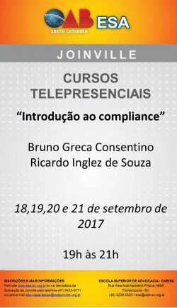 Curso telepresencial: Introdu��o ao compliance 