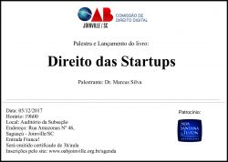Palestra e lan�amento do livro: Direito das Startups 