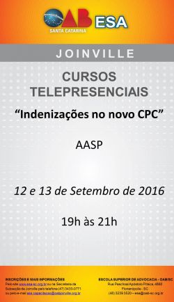 Curso telepresencial: indeniza��es no novo CPC 