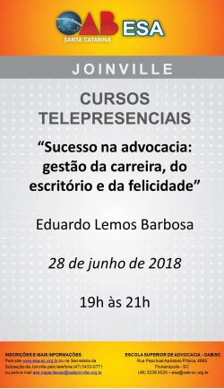 Curso Telepresencial- Sucesso na Advocacia: Gest�o da Carreira do Escrit�rio e da Felicidade