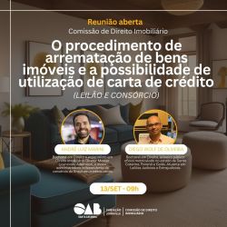 Reuni�o aberta: Comiss�o de Direito Imobili�rio