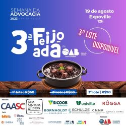 O 3� lote para a 3� Feijoada da OAB Joinville j� est� dispon�vel
