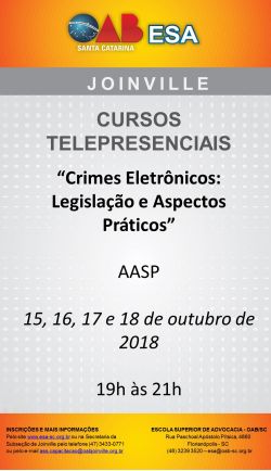 Curso Telepresencial - Crimes Eletr�nicos: Legisla��o e Aspectos Pr�ticos 