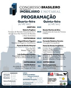1� Congresso Brasileiro de Direito Imobili�rio e Notarial