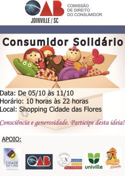 Comiss�o de Direito do Consumidor promove a��o de 05 a 11 de outubro 