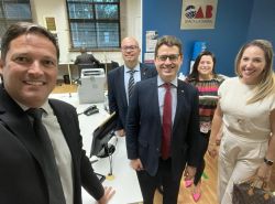 Diretoria da OAB Joinville realiza visita sala da OAB no F�rum Estadual 