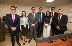 OAB Joinville acompanha visita institucional do presidente do TJSC na OAB/SC
