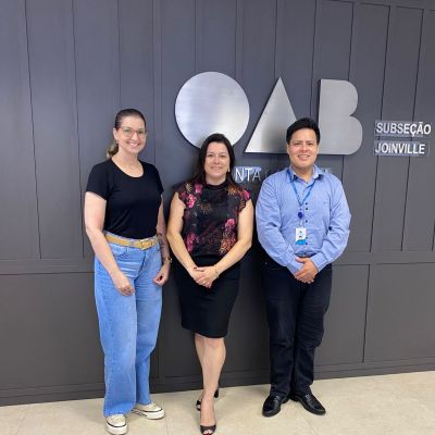 OAB Joinville recebe visita institucional da �guas de Joinville