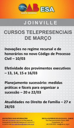 Cursos telepresenciais de mar�o de 2017 