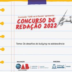Concurso de Reda��o 2022 - Tema: �Os desafios do bullying na adolesc�ncia�