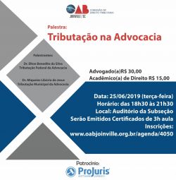 Palestra: Tributa��o na Advocacia
