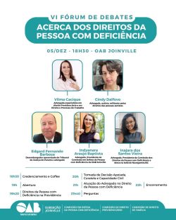 VI F�rum de Debates Acerca dos Direitos da Pessoa com Defici�ncia