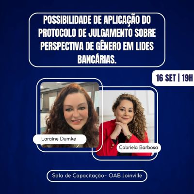 OAB Joinville convida a advocacia para a Palestra 