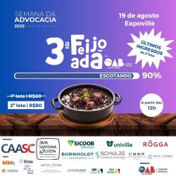 �ltimos ingressos do 2� lote da 3� Feijoada da OAB Joinville