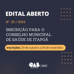 Edital aberto: Inscri��o para o Conselho Municipal de Sa�de de Itapo�