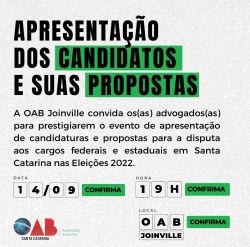 Convite: apresenta��o de candidaturas e propostas para as Elei��es 2022