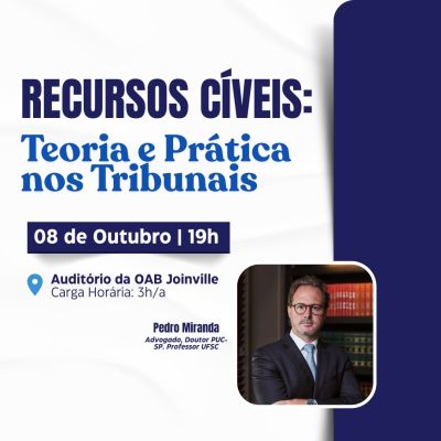 OAB Joinville receber� a Palestra sobre "Teorias e Pr�ticas nos Tribunais" 