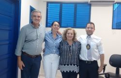 Presidente da Subse��o e da Comiss�o da Mulher Adv. re�nem-se com delegados 