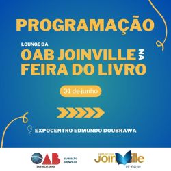 Programa��o - Lounge OAB na Feira do Livro de Joinville
