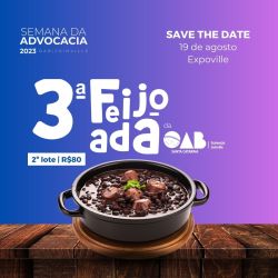 O 2� lote para a 3� Feijoada da OAB Joinville j� est� dispon�vel