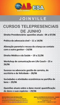 Cursos Telepresenciais de Junho 
