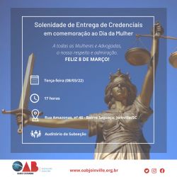 Solenidade de entrega de credenciais em comemora��o ao Dia da Mulher