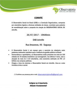 Convite: Observat�rio Social do Brasil 