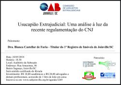 Palestra: Usucapi�o Extrajudicial 