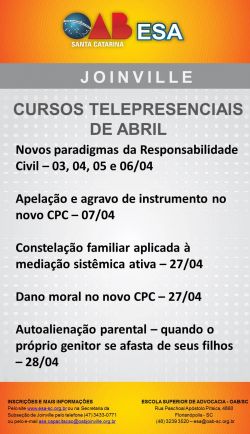 Cursos telepresenciais de abril de 2017 