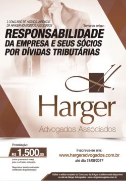 Concurso:  �Responsabilidade da empresa e seus s�cios por d�vidas tribut�rias�