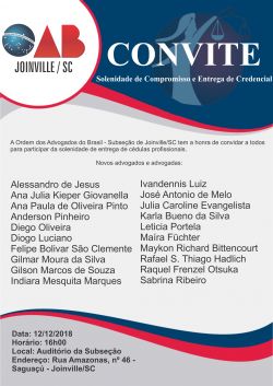 Solenidade de Entrega de Credenciais de Dezembro 