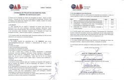 Edital n� 008/2019 - Chamada de Projetos de Eventos para Semana da Advocacia 2019