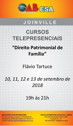 Curso Telepresencial - Direito Patrimonial de Fam�lia 