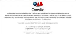 Convite: Posse Diretoria e Conselho da OAB Joinville