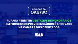 Atua��o da OAB/SC: PL para permitir destaque de honor�rios em processos previdenci�rios � aprovado na C�mara dos Deputados
