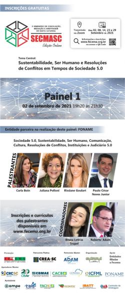 X Semin�rio de Concilia��o, Media��o e Arbitragem de Santa Catarina (SECMASC); Participe!