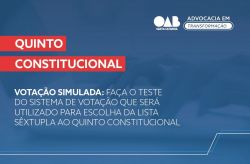 Vota��o Simulada: fa�a o teste do sistema de vota��o que ser� utilizado para escolha da lista s�xtupla ao Quinto Constitucional