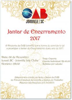 Jantar de Encerramento 2017 - OAB Joinville 