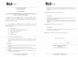 OAB Joinville lan�a Edital para patroc�nio