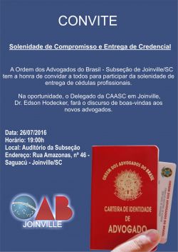 Solenidade de compromisso e entrega de credencial